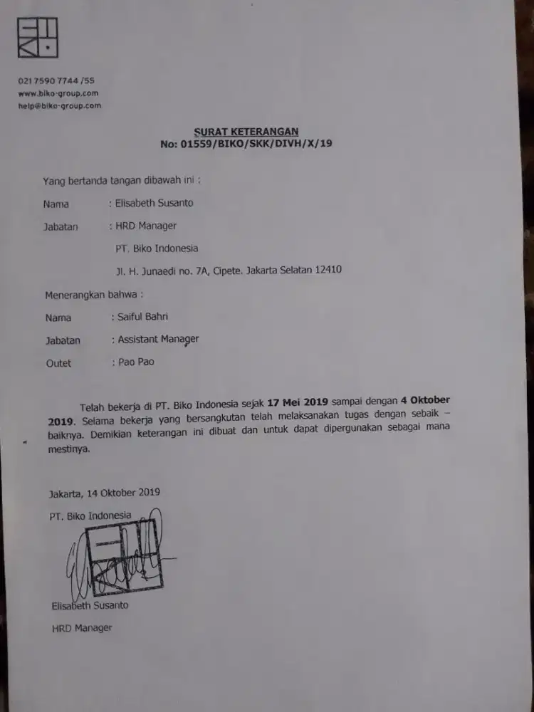 Share loker F&B ya atau driver