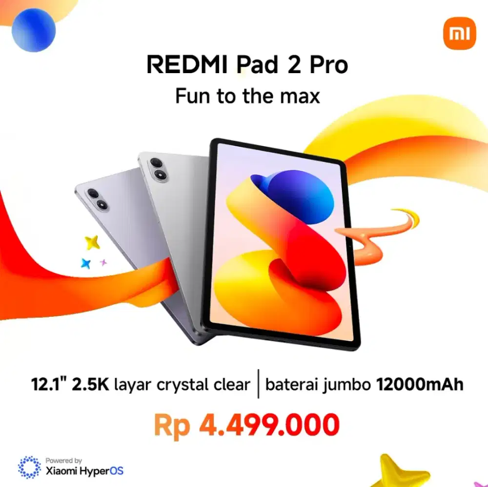 Redmi Pad 2 Pro Layar Besar, Baterai Badak 12000mAh