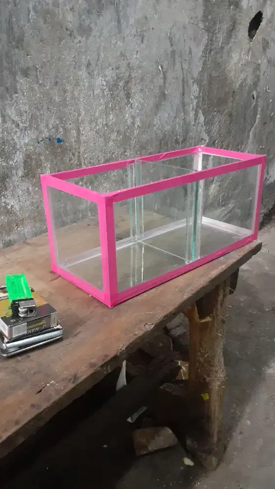 Aquarium mini ikan hias   /  ikan cupang
