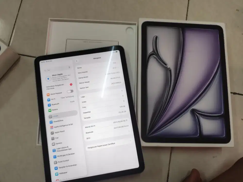 ipad air 11 M2 wifi only 128gb (ibox) fullshet like new mulus