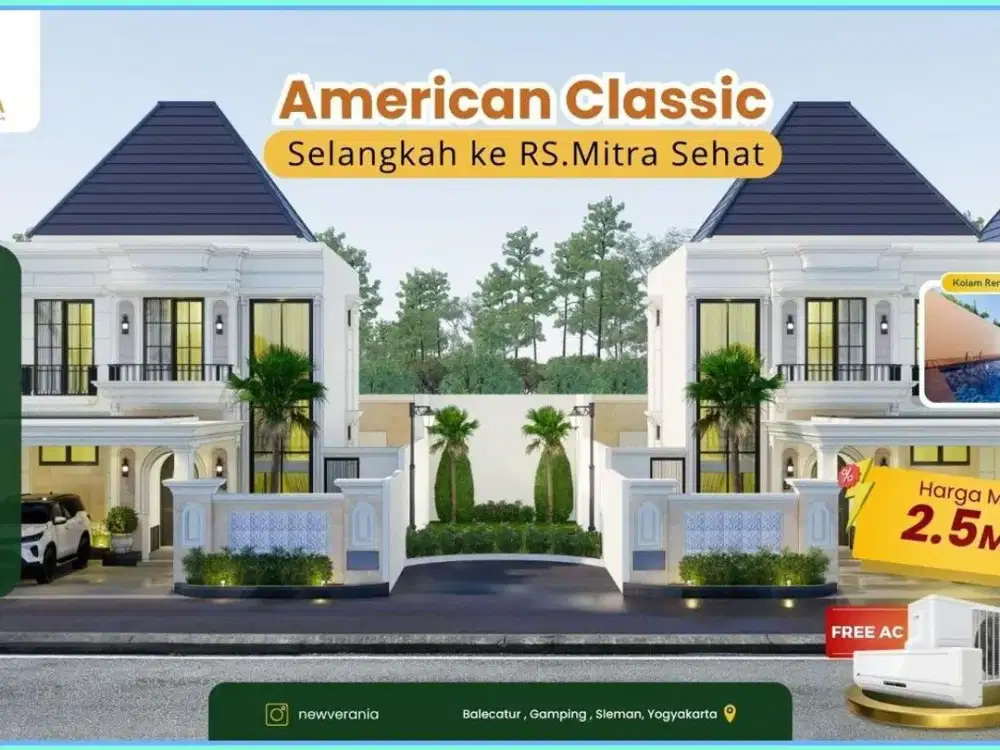 RUMAH MEWAH SLEMAN INCLUDE PRIVATE POOL DEKAT RSU MITRA SEHAT