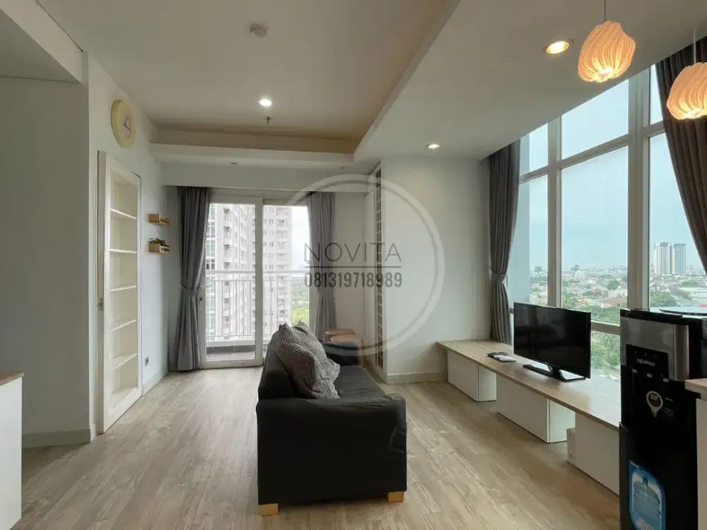 Disewakan Apartemen Metro Park Residence Jakarta Barat – 2 BR + 1 Study Room Fully Furnished