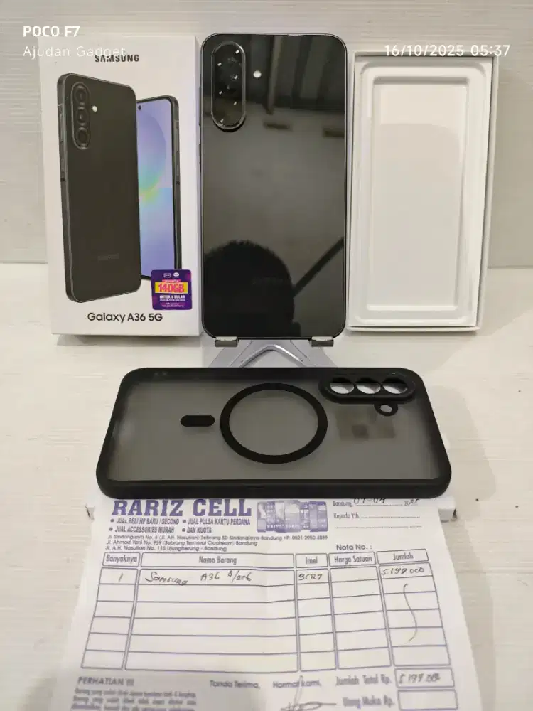 Samsung A36 5G 8/256 Gb Likenew 99% Garansi On 07 April 2026 bs TT/BT
