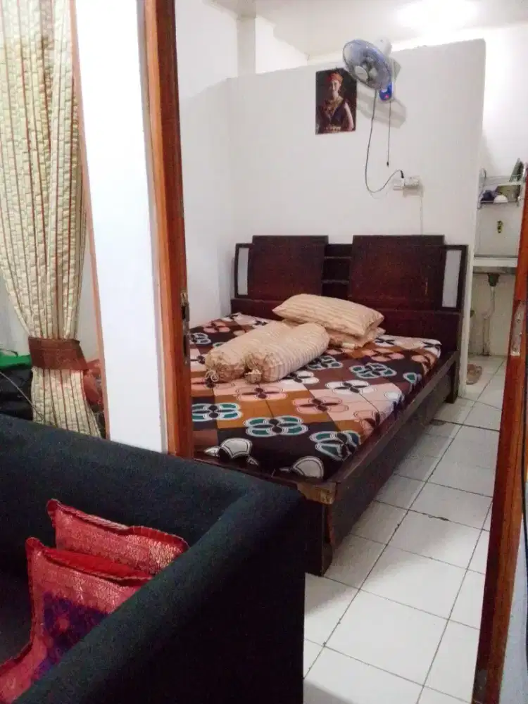 Tempat tidur jati bekas + kasurdijual