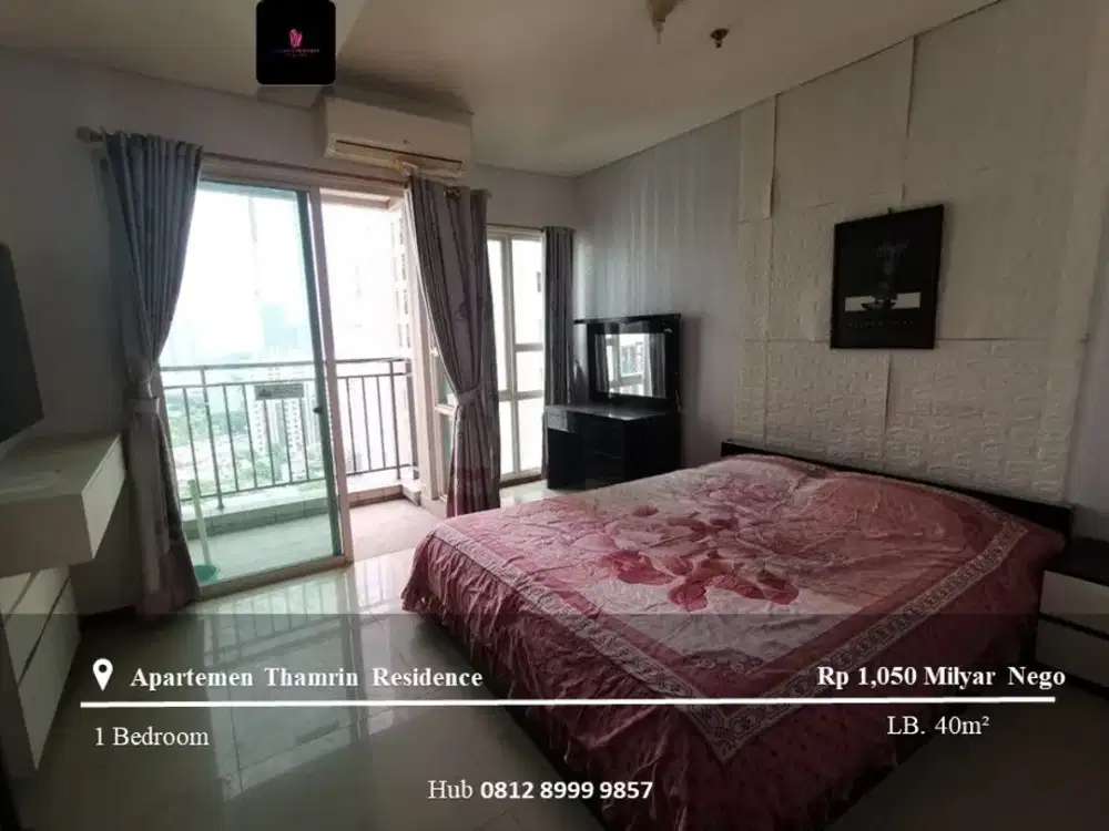 Dijual Apartement Thamrin Residence 1BR Fully Furnished