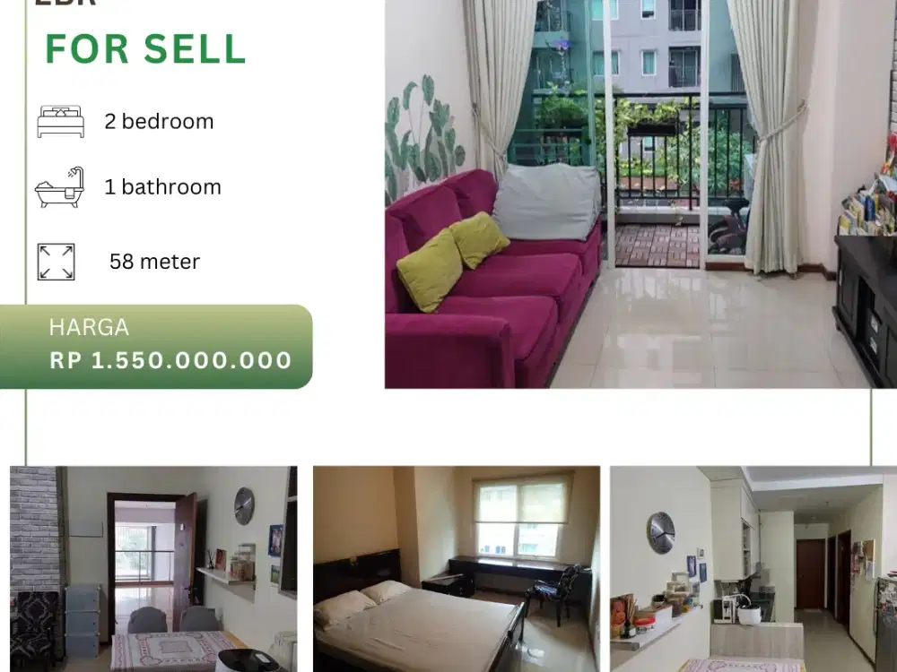 Dijual Apartement Thamrin Residence 2BR Full Furnished Low Floor