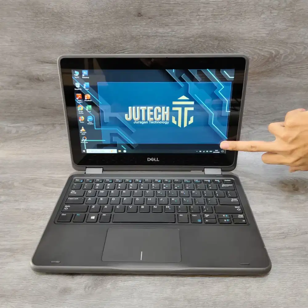 2IN-1 Laptop Dell Latitude 3190 Slim Touchscreen + Layar Lipat Ram 8GB