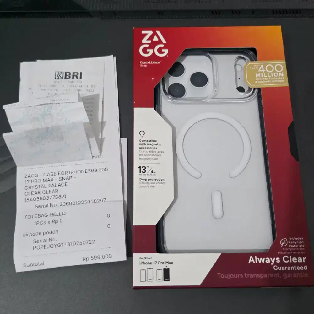 ZAGG Crystal Magsafe case iphone 17 Pro max