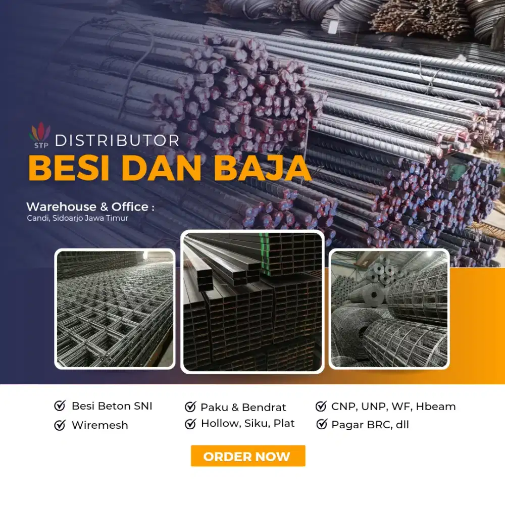 Besi Wiremesh Murah, Besi CNP, Besi Beton SNI, Bendrat, Siku, WF