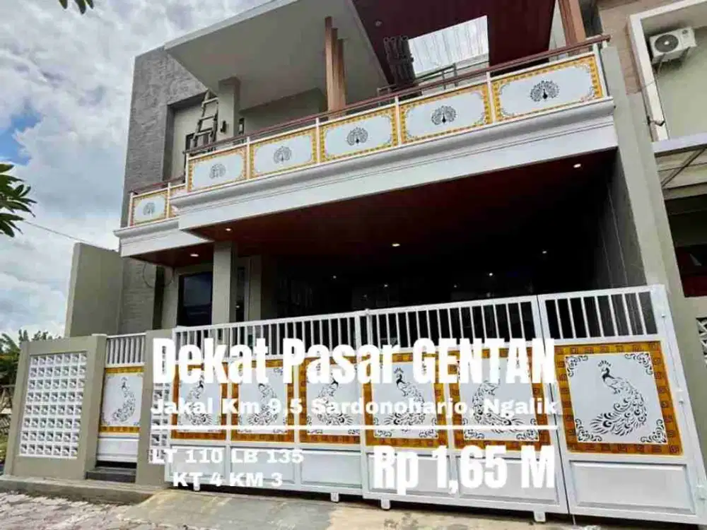 Rumah baru cluster murah dekat pasar Gentan jakal km 9,5