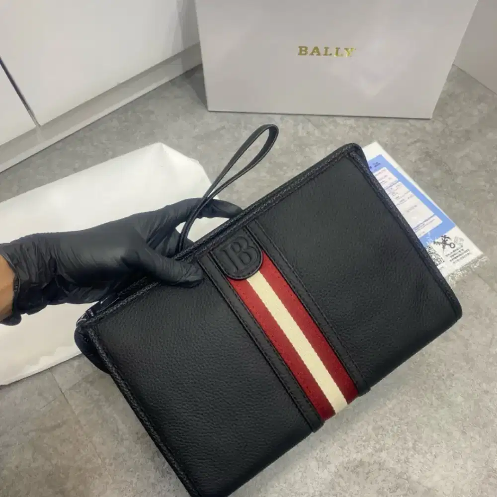 CLUTCH BALLY LEATHER BRANDED IMPORT