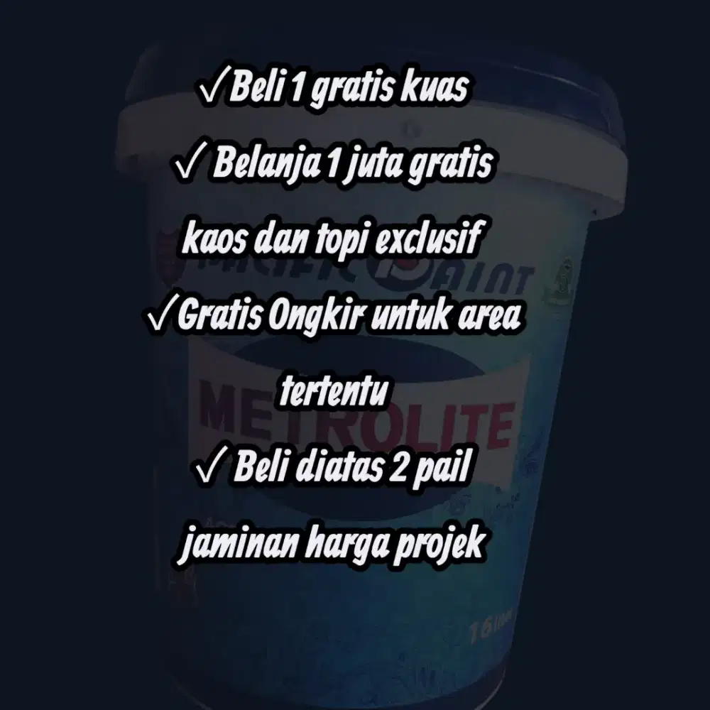 Cat tembok premium 16L/25kg wangi, baca deskripsi