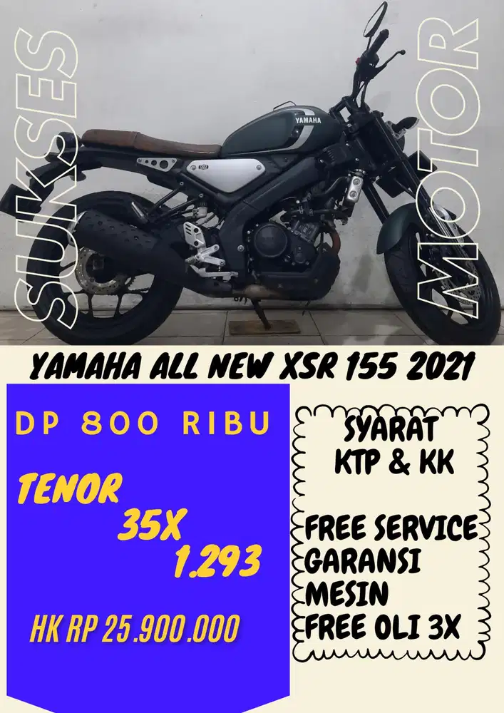 DP MURAH NEW XSR 2021 DP 800 RIBU BISA CASH/KREDIT MENGGUNAKAN CC