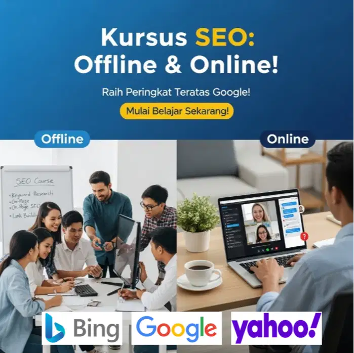 Kursus SEO Plus Optimasi AI - Private Offline & Online