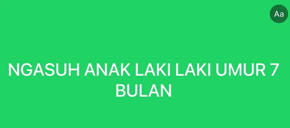 LOWONGAN KERJA JAGA/NGASUH ANAK LAKI LAKI UMUR 7 BULAN