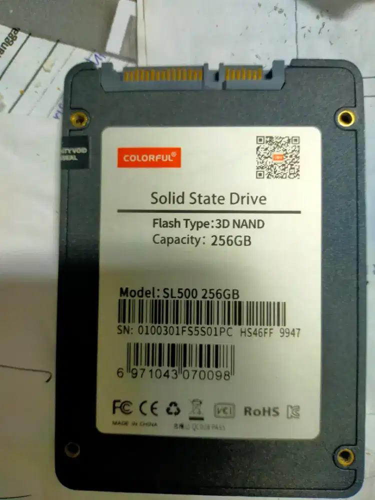 Solid state Drive model sl 500 kapasitas 256GB colorful