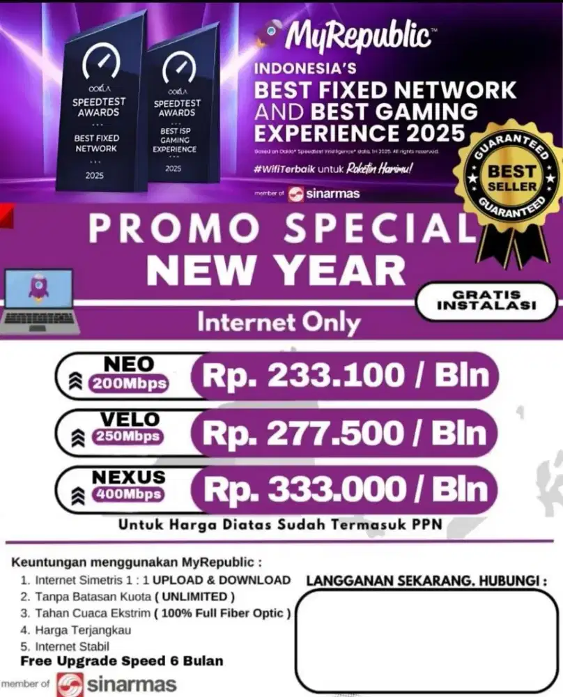 Internet myrepublic tercepat murah