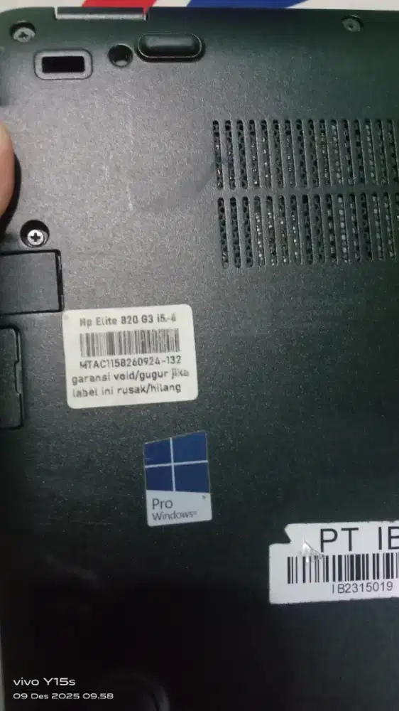 Laptop type elitebook 830 G3 ram 8