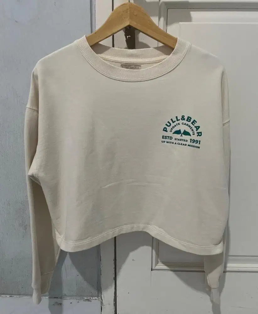 Sweater Crop P&B (Size S) ORIGINAL 100%