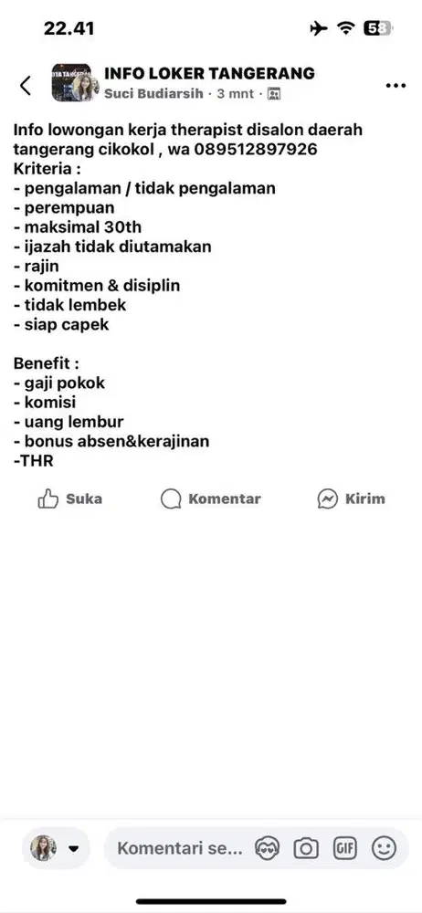 Lowongan kerja therapist