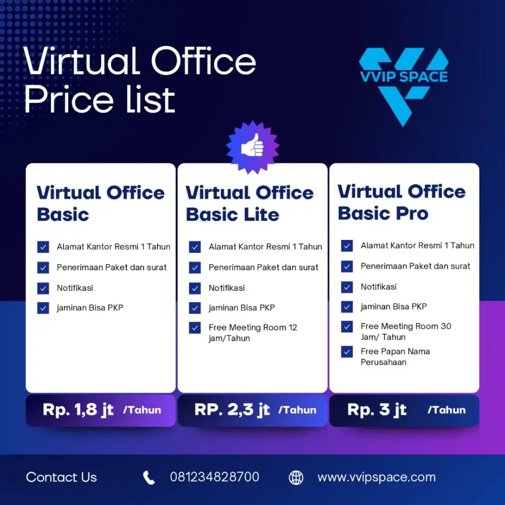 Disewakan Ruang Kantor (Private Office) dan Alamat Kantor (VO)