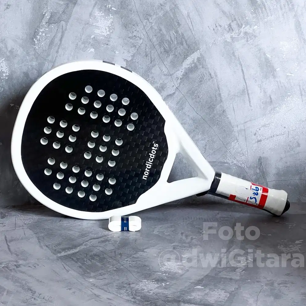 Raket Padel Nordicdots Pro Series Special Edition White Carbon 12K