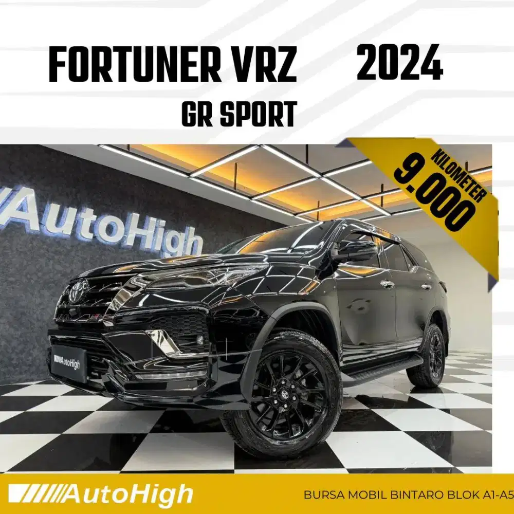 DP10% [Km9.000] Fortuner VRZ GR 2024 Black Reg 2025 #AUTOHIGH