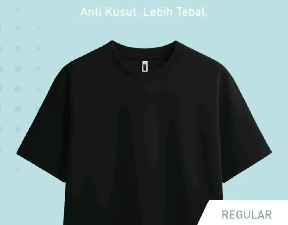 Kaos Aezy Regular Fit Warna Hitam Ukuran M