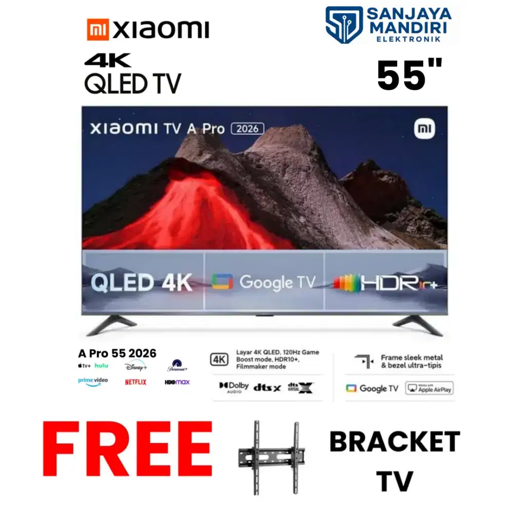 TV Xiaomi TV A Pro 55 2026 4K QLED 120 Hz Game Boost HDR10+ Filmmaker