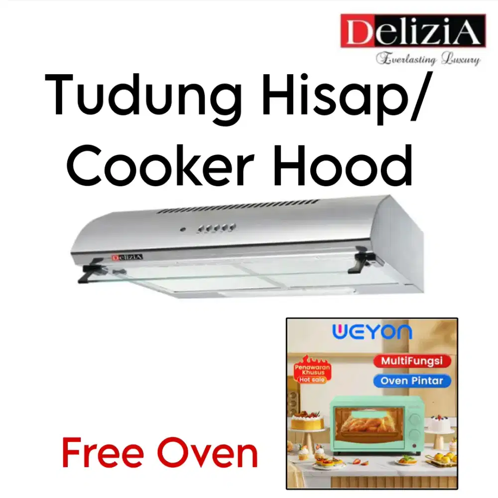 [FREE OVEN] Tudung Hisap Cooker Hood Dapur Masak Delizia Like New