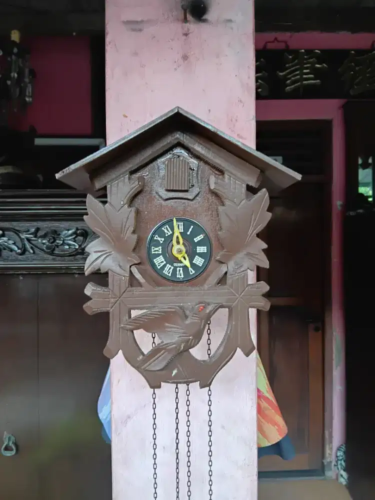 jam kikuk burung madein germany antik masih normal