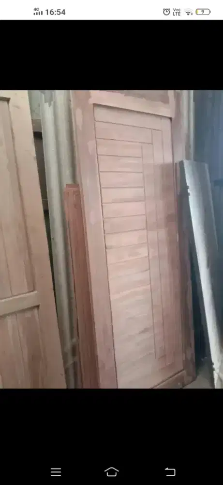 Pintu minimalis Nya ready dari kayu bekas Meranti oven berkualitas