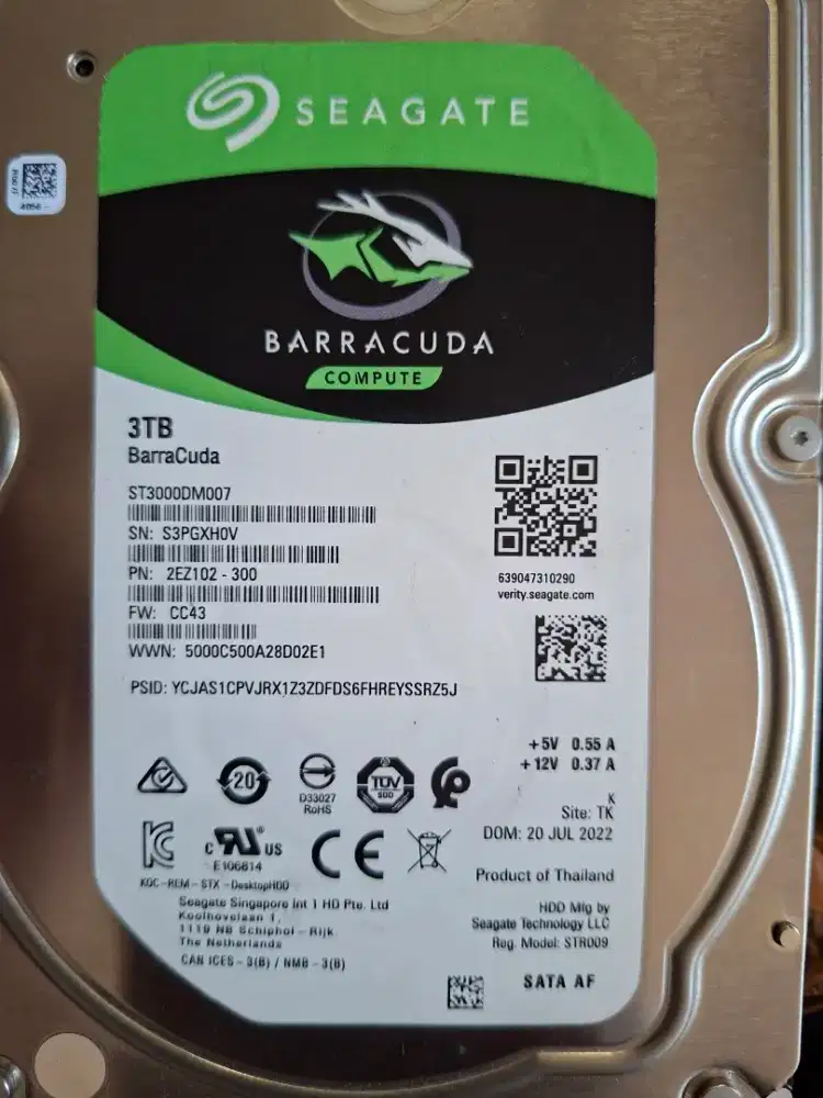 HARDDISK SEAGATE 3 TB ORIGINAL