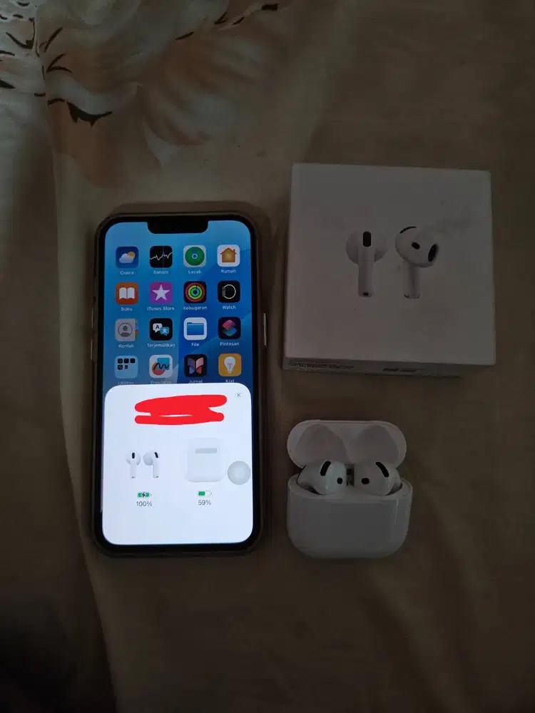 Dijual cepat iphone 13 128gb dan airpods 4 fullset