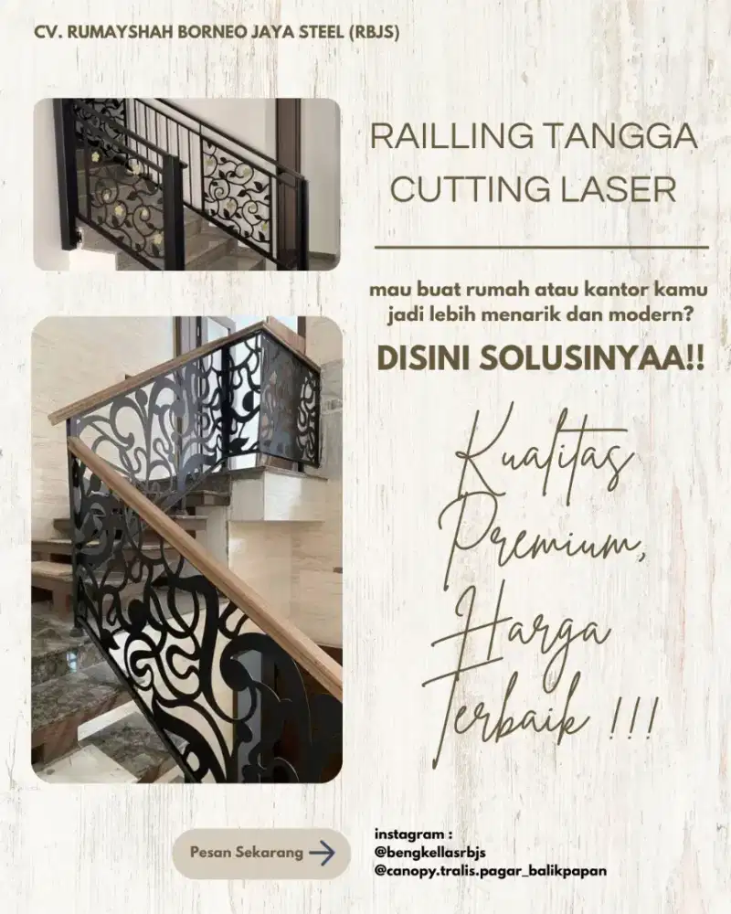 RAILLING TANGGA CUTTING LASER