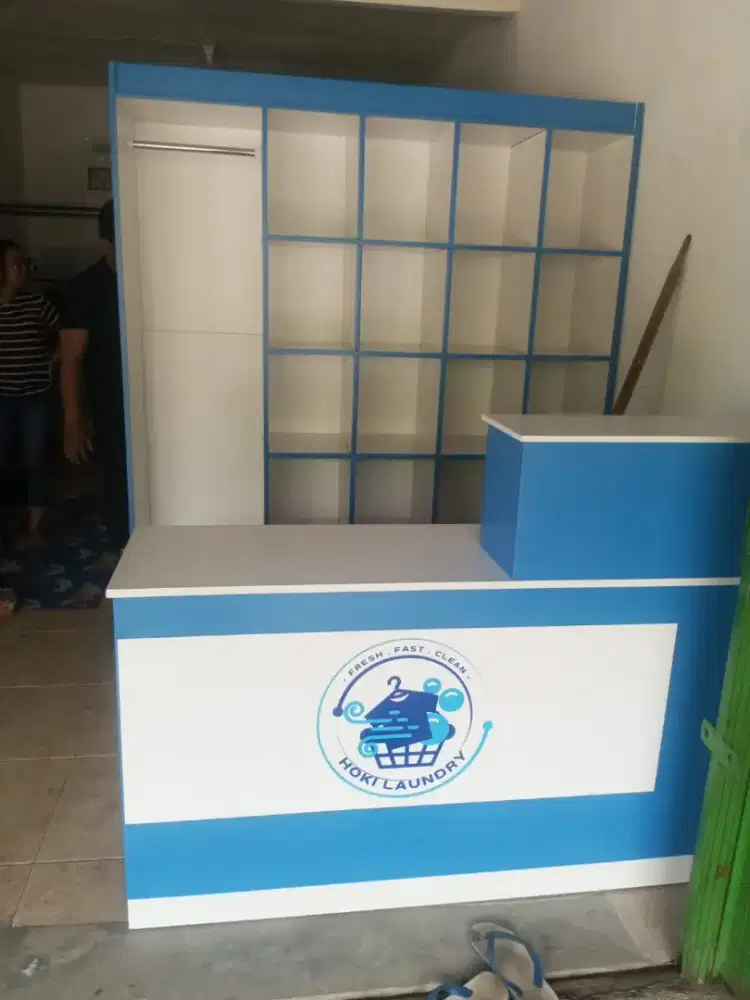 Rak & Meja Kasir BerLogo Nama Bisa Request Harga 1 Set. Bisa COD