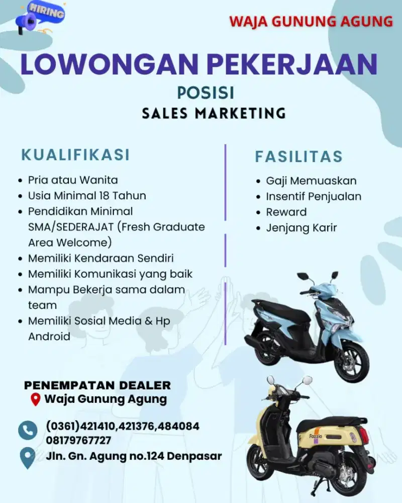 Dibutuhkan segera sales marketing