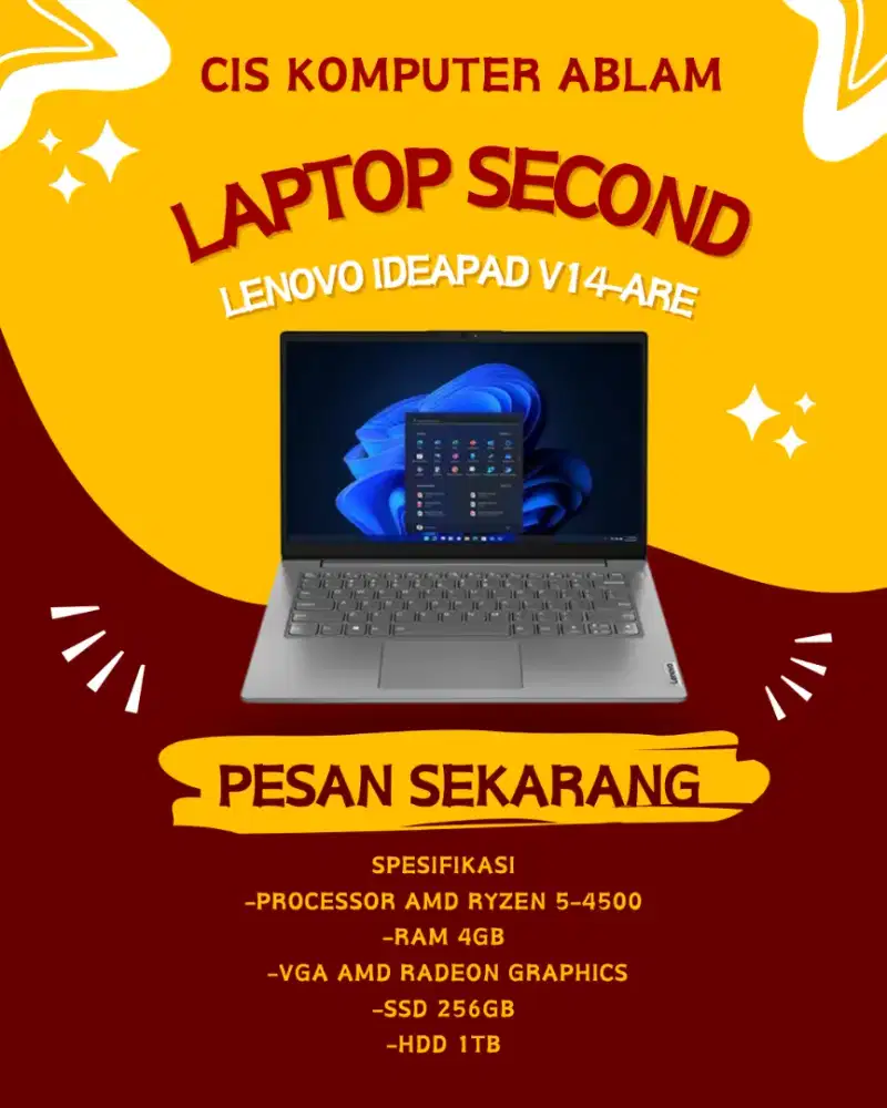 JUAL Laptop Second Lenovo Ideapad V14-ARE