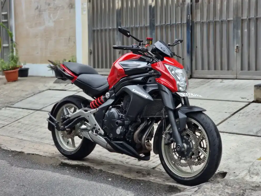 Kawasaki Er6n Akrapovic Brembo parts branded 2012 non abs merah Er6 n