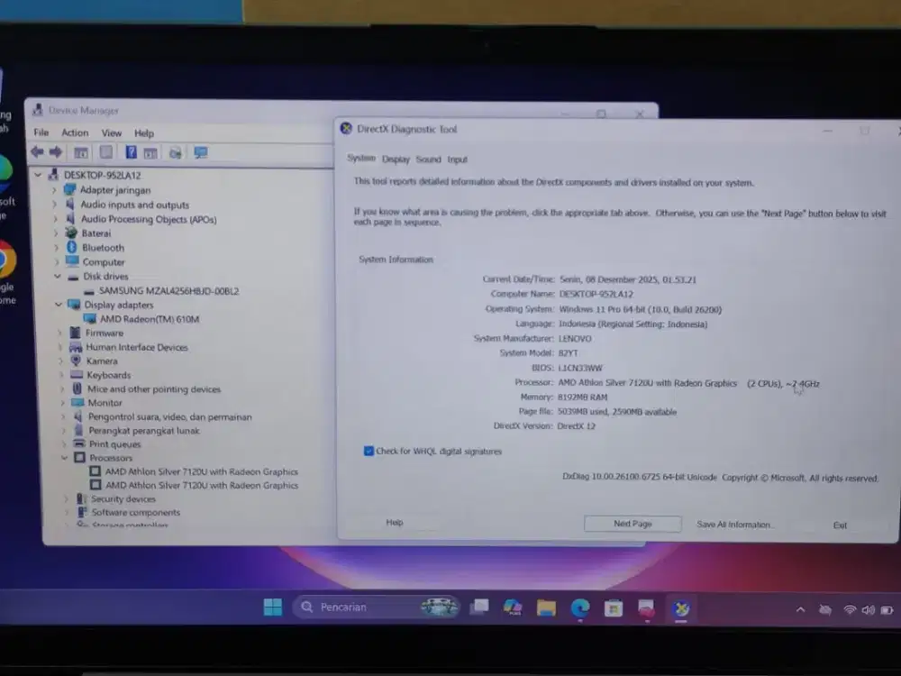 Dijual cepat Lenovo V14-G4 
Kondisi mulus Like new 
Fullset Dus
