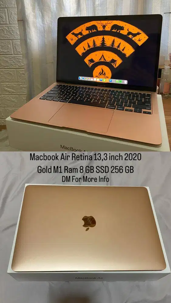 Macbook Air Retina 13,3 Inch 2020 Gold M1 Ram 8GB SSD 256GB