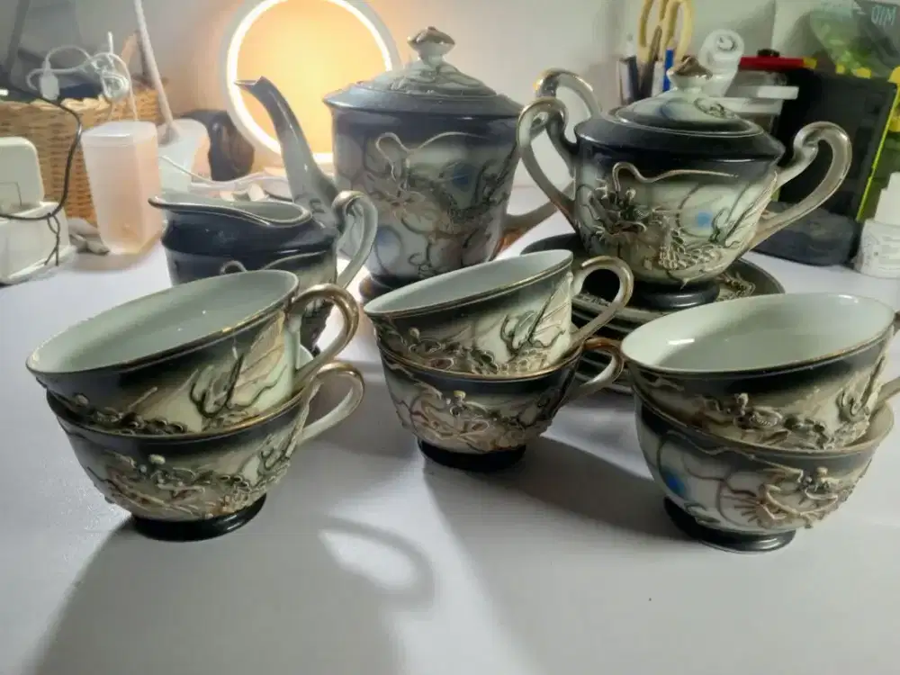 Cangkir tea set 6 pcs Satsuma Dragonware oshin