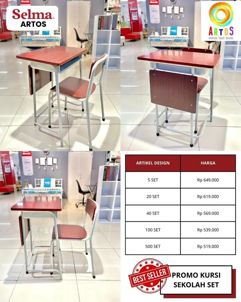 Set Meja Kursi Sekolah ( SD - SMA )