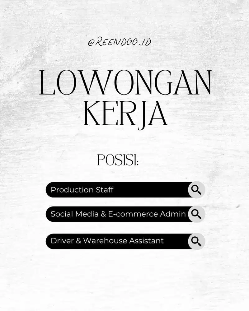 Dibutuhkan segera supir driver admin packing