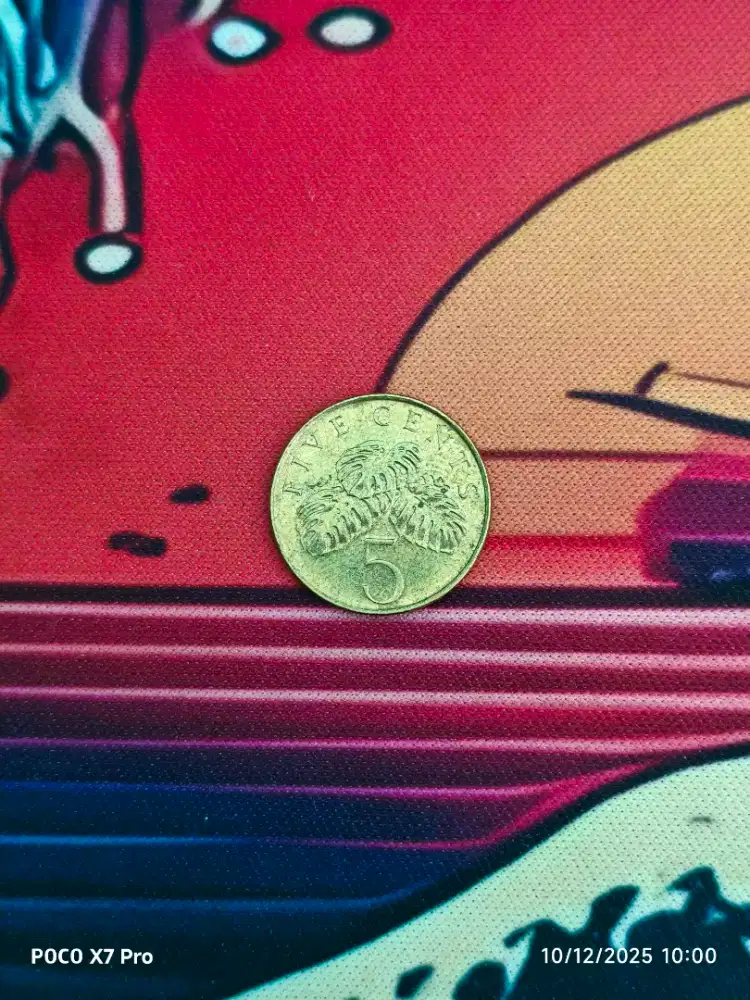 Koin Kuno 5 Cents Singapore 1997 Unik Antik