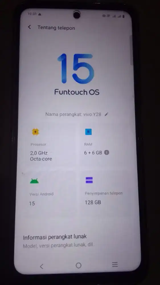 Vivo Y28 RAM 6 seken