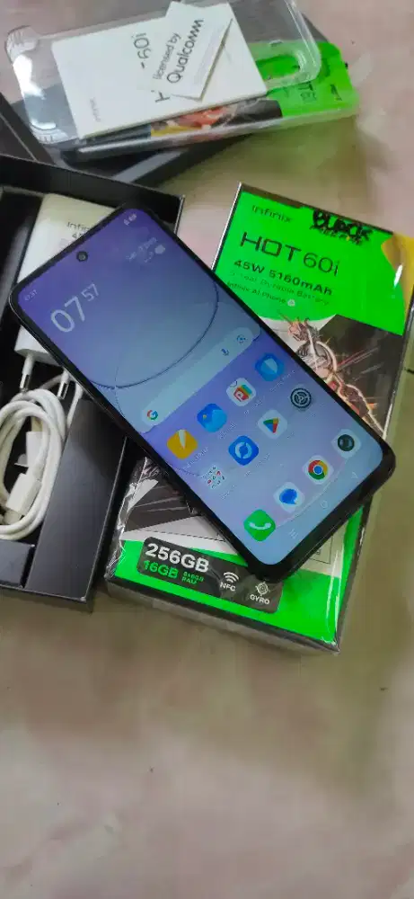 Infinix HOT 60i NFC black ORI lengkap mulus terawat