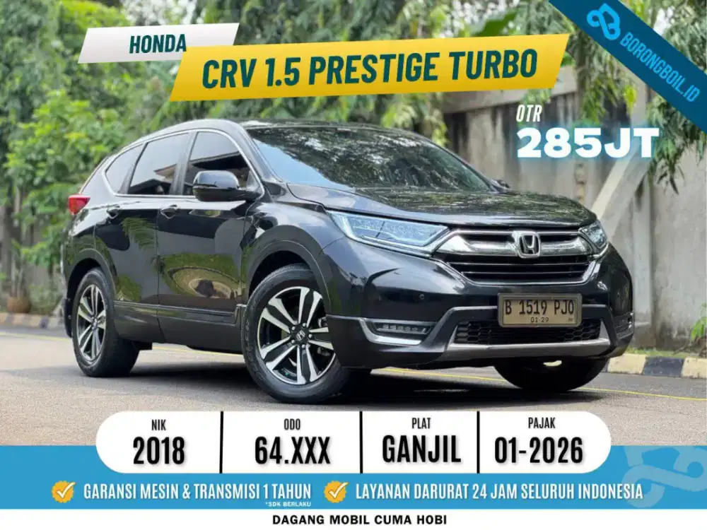 TDP 5 Juta! Honda Crv 1.5 Prestige Turbo 2018 hitam 2019 Vrz