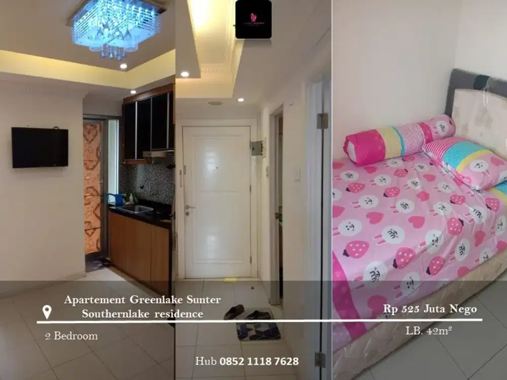 Dijual Apartement Greenlake Sunter Southernlake Residence Mid Floor 2BR Full Furnished
