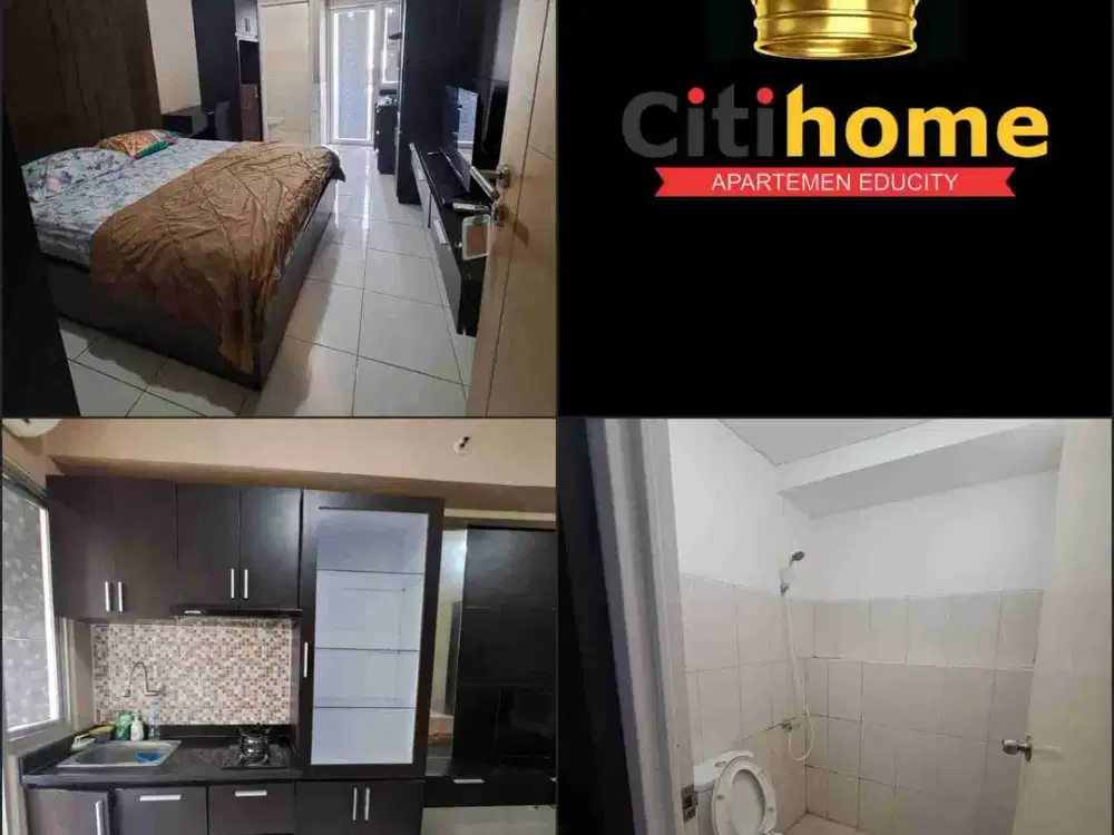 Sewa Bulanan Studio Full furnish apartemen educity by citihome
